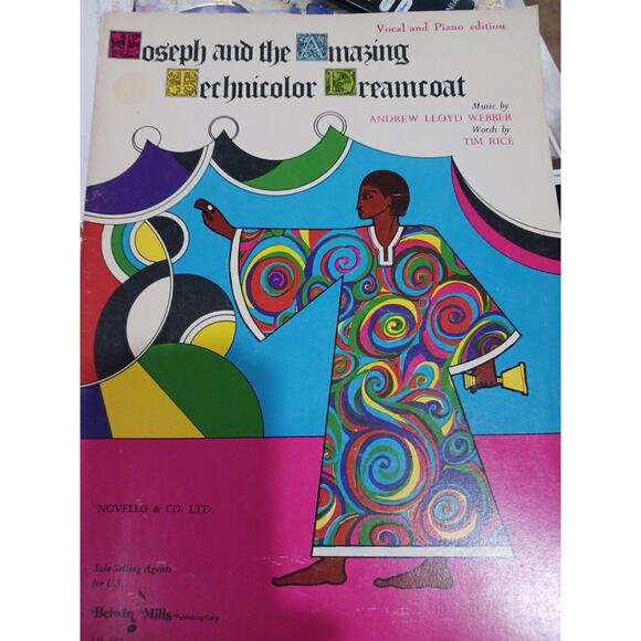 Joseph and the Amazing Technicolor Dreamcoat MUSIC BOOK Andrew Lloyd Webber VNTG - Picture 9 of 9